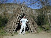 Reconstitution de la cabane de Terra Amata